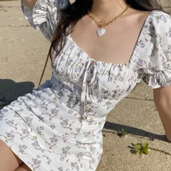 Dresses & Rompers*Boogzel Clothing Cottagecore Mini Dress White