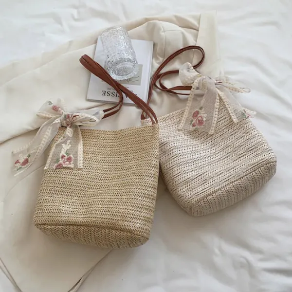 Bags & Purses*Boogzel Clothing Cottagecore Straw Bag