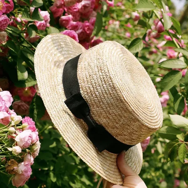 Hats*Boogzel Clothing Cottagecore Straw Hat Beige
