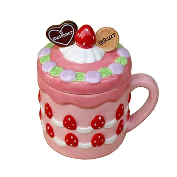 Aesthetic Kitchen|Aesthetic Room Decor*Boogzel Clothing Cottagecore Strawberry Cookies Ceramic Mug