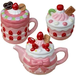 Aesthetic Kitchen|Aesthetic Room Decor*Boogzel Clothing Cottagecore Strawberry Cookies Ceramic Mug