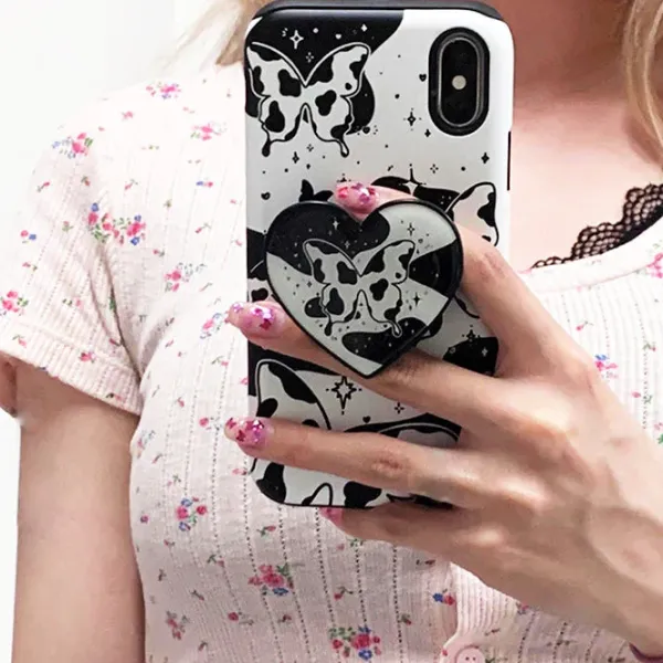 Iphone Cases*Boogzel Clothing Cow Butterfly iPhone Case Black/white