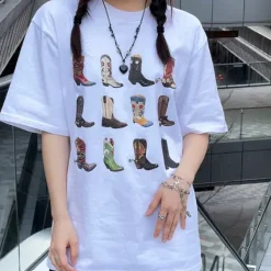 Aesthetic T-Shirts & Graphic Tees*Boogzel Clothing Cowboy Boots Graphic Tee