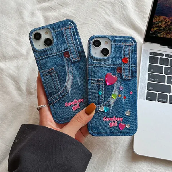 Iphone Cases*Boogzel Clothing Cowboy Girl Aesthetic iPhone Case Blue