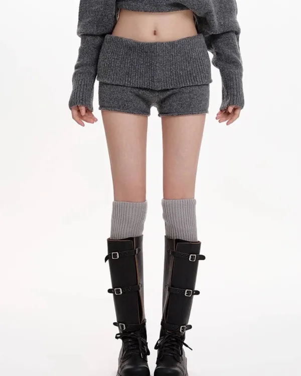 Shorts*Boogzel Clothing Cozy Days Knitted Mini Shorts