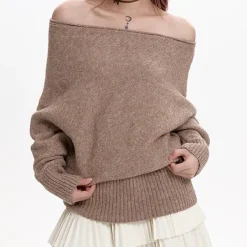 Sweaters*Boogzel Clothing Cozy Days Off-Shoulder Loose Sweater