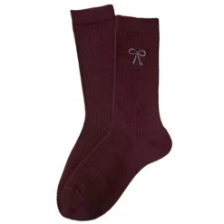 Socks*Boogzel Clothing Cozy Red and Grey Patterned Socks