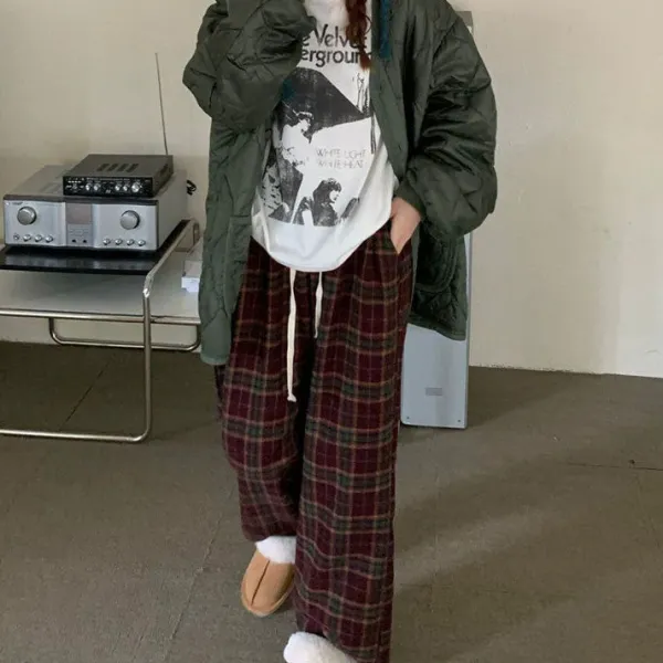 Pants & Trousers*Boogzel Clothing Cozy Up Plaid Pants Multi