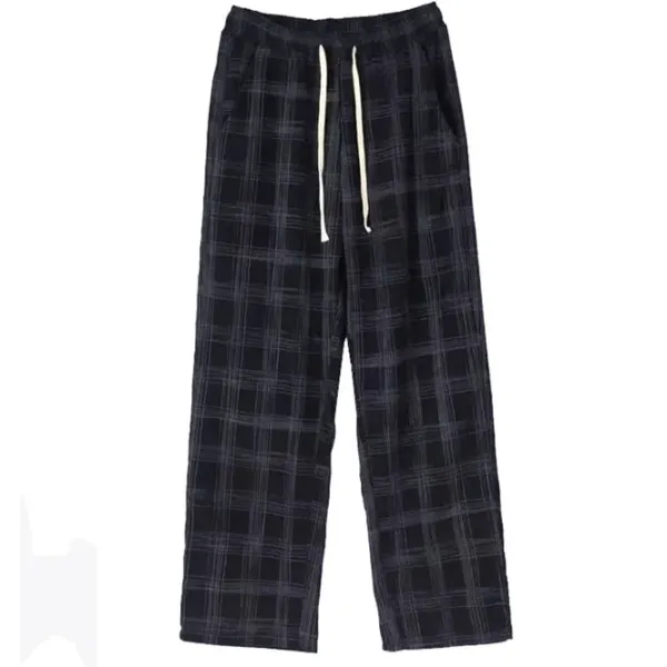 Mens|Pants & Trousers*Boogzel Clothing Cozy Up Plaid Pants in Navy NavyBlue