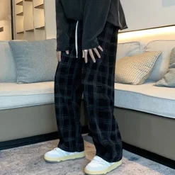 Mens|Pants & Trousers*Boogzel Clothing Cozy Up Plaid Pants in Navy NavyBlue
