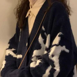 Knit Cardigans*Boogzel Clothing Cozy Up Warm Oversized Cardigan Blue