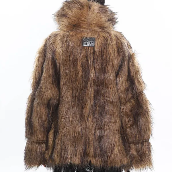 Coats & Jackets*Boogzel Clothing Crime Time Reversible Fur Jacket Brown