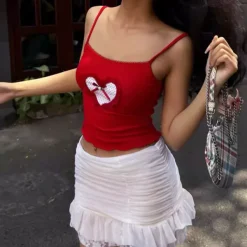 Y2K Tops|Crop Tops*Boogzel Clothing Crimson Heart Crop Top Red