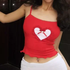 Y2K Tops|Crop Tops*Boogzel Clothing Crimson Heart Crop Top Red