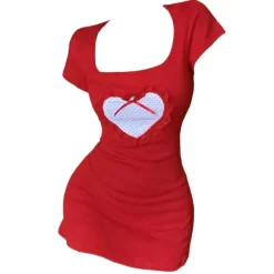 Dresses & Rompers*Boogzel Clothing Crimson Heart Mini Dress Red