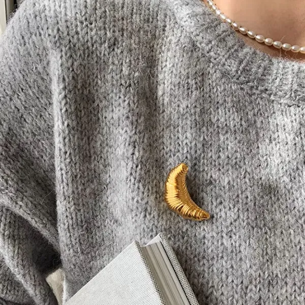 Other*Boogzel Clothing Croissant Brooch