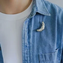 Other*Boogzel Clothing Croissant Brooch