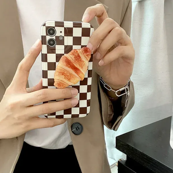 Iphone Cases*Boogzel Clothing Croissant Checker iPhone Case Brown