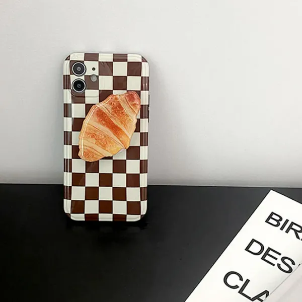 Iphone Cases*Boogzel Clothing Croissant Checker iPhone Case Brown