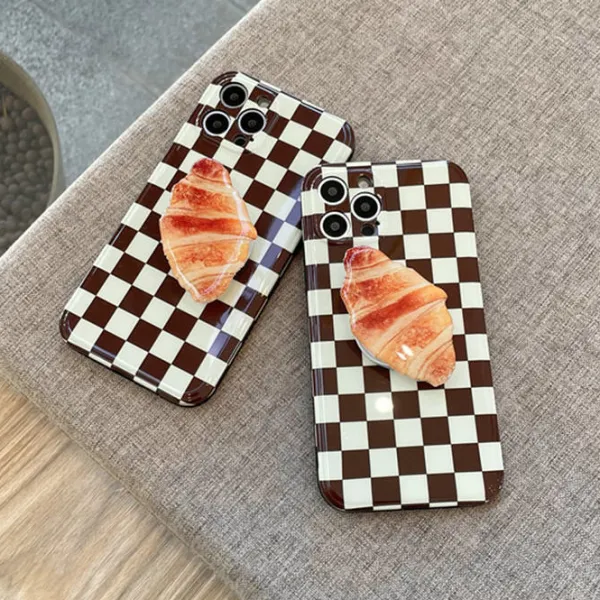 Iphone Cases*Boogzel Clothing Croissant Checker iPhone Case Brown