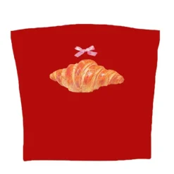 Y2K Tops|Crop Tops*Boogzel Clothing Croissant Print Tube Top