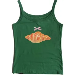 Y2K Tops*Boogzel Clothing Croissant Print Y2K Tank Top