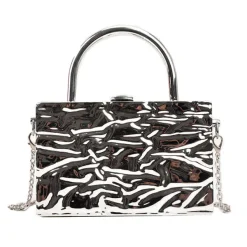 Bags & Purses*Boogzel Clothing Crumpled Metal Chain Bag Silver
