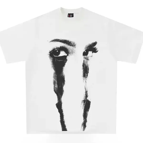 Aesthetic T-Shirts & Graphic Tees*Boogzel Clothing Crying Eyes Graphic Tee White