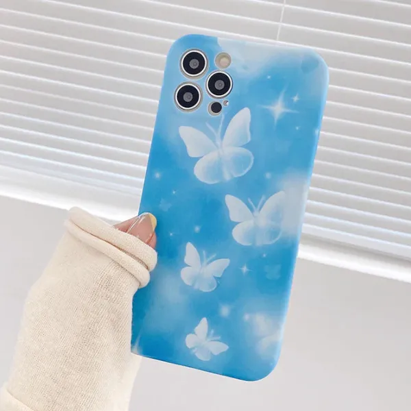 Iphone Cases*Boogzel Clothing Crystal Butterflies iPhone Case Blue