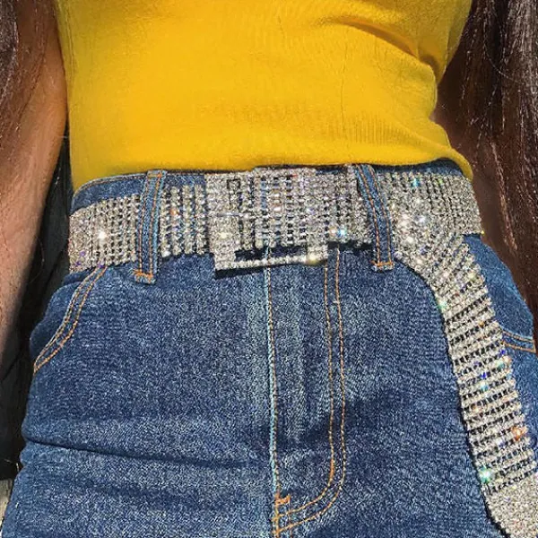 Other|Belts & Chains*Boogzel Clothing Crystal Chain Belt Silver