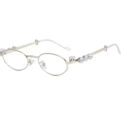 Sunglasses*Boogzel Clothing Crystal Metal Oval Sunglasses