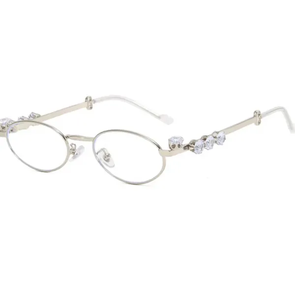 Sunglasses*Boogzel Clothing Crystal Metal Oval Sunglasses