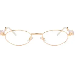 Sunglasses*Boogzel Clothing Crystal Metal Oval Sunglasses