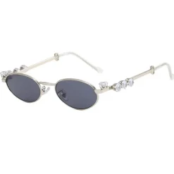 Sunglasses*Boogzel Clothing Crystal Metal Oval Sunglasses