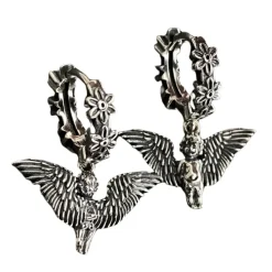 Earrings*Boogzel Clothing Cupid Aesthetic Earrings Silver