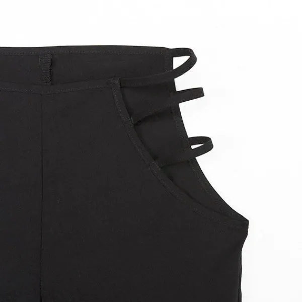 Pants & Trousers*Boogzel Clothing Cut Out Flare Trousers Black