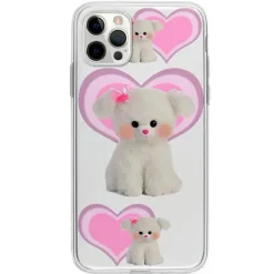 Iphone Cases*Boogzel Clothing Cute Puppy iPhone Case White/pink