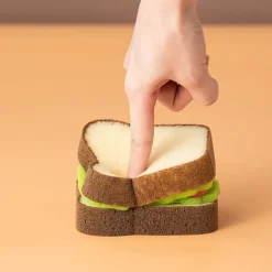 Aesthetic Kitchen|Aesthetic Room Decor*Boogzel Clothing Cute Toast Dishwashing Sponge Brown