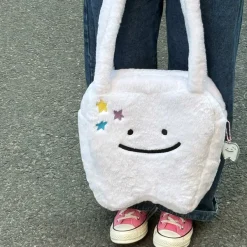 Bags & Purses*Boogzel Clothing Cute Tooth Plush Tote White