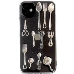 Iphone Cases*Boogzel Clothing Cutlery Set iPhone Case Transparent