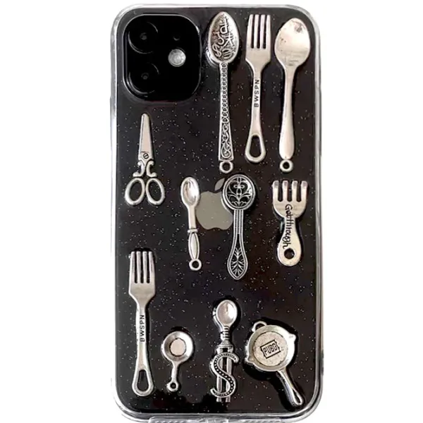 Iphone Cases*Boogzel Clothing Cutlery Set iPhone Case Transparent