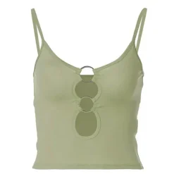 Y2K Tops|Crop Tops*Boogzel Clothing Cyber Celebrity O-Ring Cutout Top