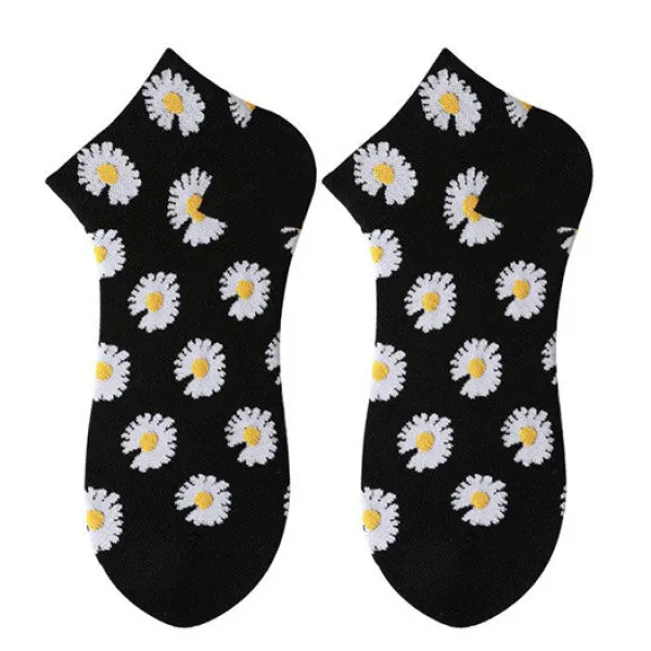 Socks*Boogzel Clothing Daisy Socks Black