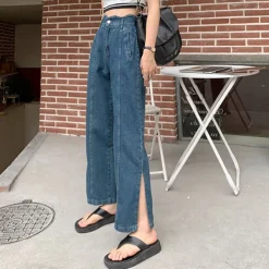 Jeans*Boogzel Clothing Dakota Slit Jeans Blue