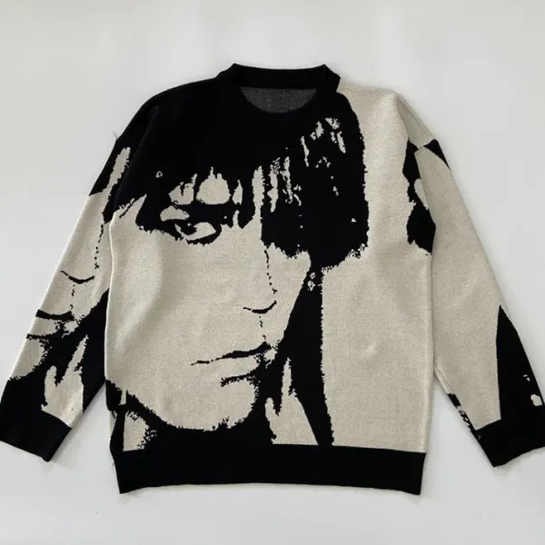 Mens|Sweaters*Boogzel Clothing Dance With My Hands Sweater White/black