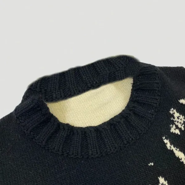 Mens|Sweaters*Boogzel Clothing Dance With My Hands Sweater White/black