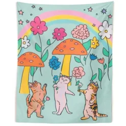Posters / Tapestry*Boogzel Clothing Dancing Cats Wall Tapestry