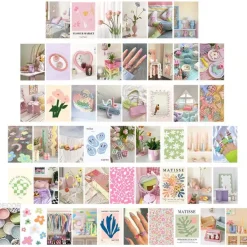 Posters / Tapestry|Aesthetic Room Decor*Boogzel Clothing Danish Pastel Wall Collage Kit
