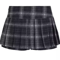 Skirts*Boogzel Clothing Dark Academia Plaid Mini Skirt DarkGrey