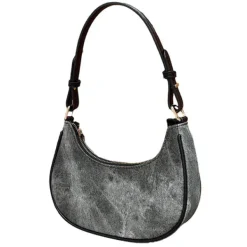 Bags & Purses*Boogzel Clothing Dark Washed Hobo Bag DarkGrey
